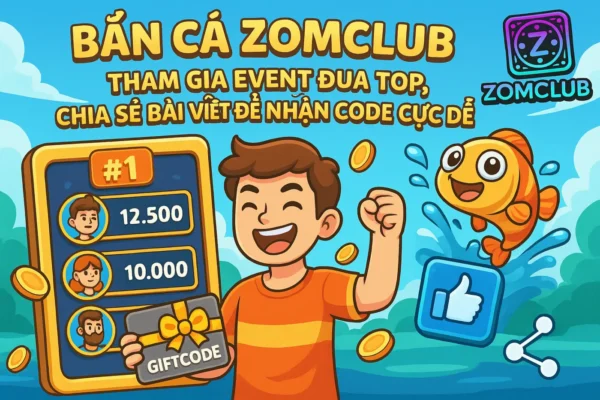 Code Bắn Cá ZomClub Miễn Phí – Nhận Code Mới Nhất 2025 6 Tham gia sự kiện, đua top, share bài viết để nhận code bắn cá ZomClub cực dễ!